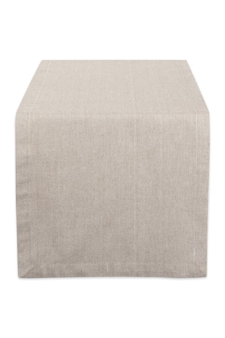 Solid Chambray Table Runner, Main, color, Stone