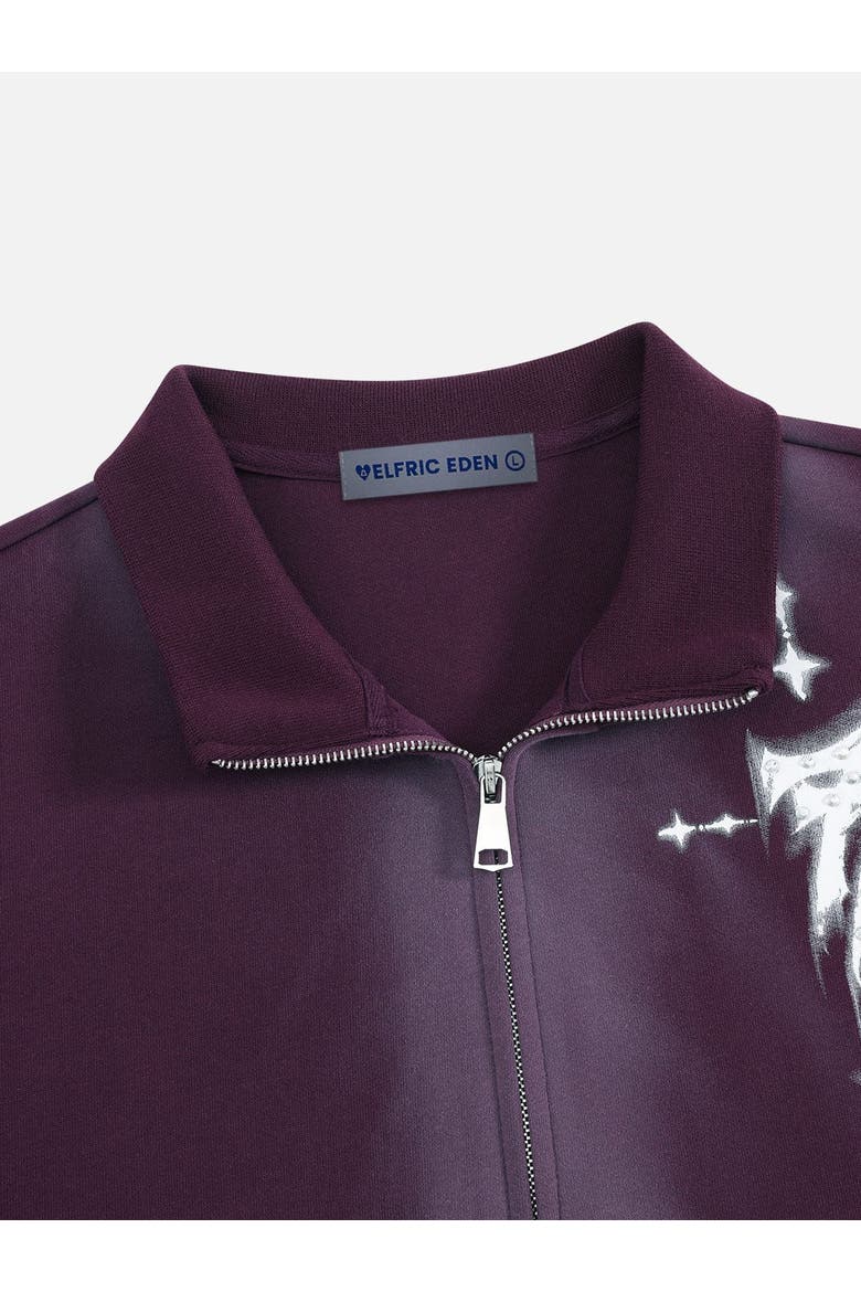 Boxy Studded Jacket, Alternate, color, Purple