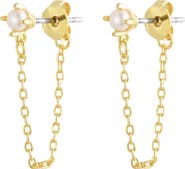 st. Moran Freshwater Pearl Front/Back Earrings