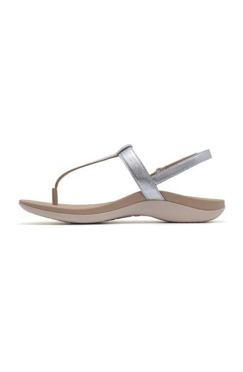Abeo Oasis T Strap Sandal In Silver - Regular