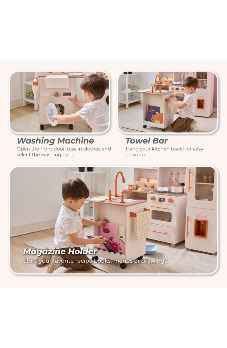 Teamson Kids Little Chef Savannah Play Kitchen & Accessories, Alternate, color, White