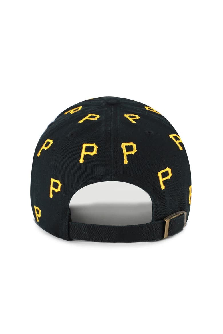 Women's '47  Black Pittsburgh Pirates Confetti Clean Up Adjustable Hat, Alternate, color, Black