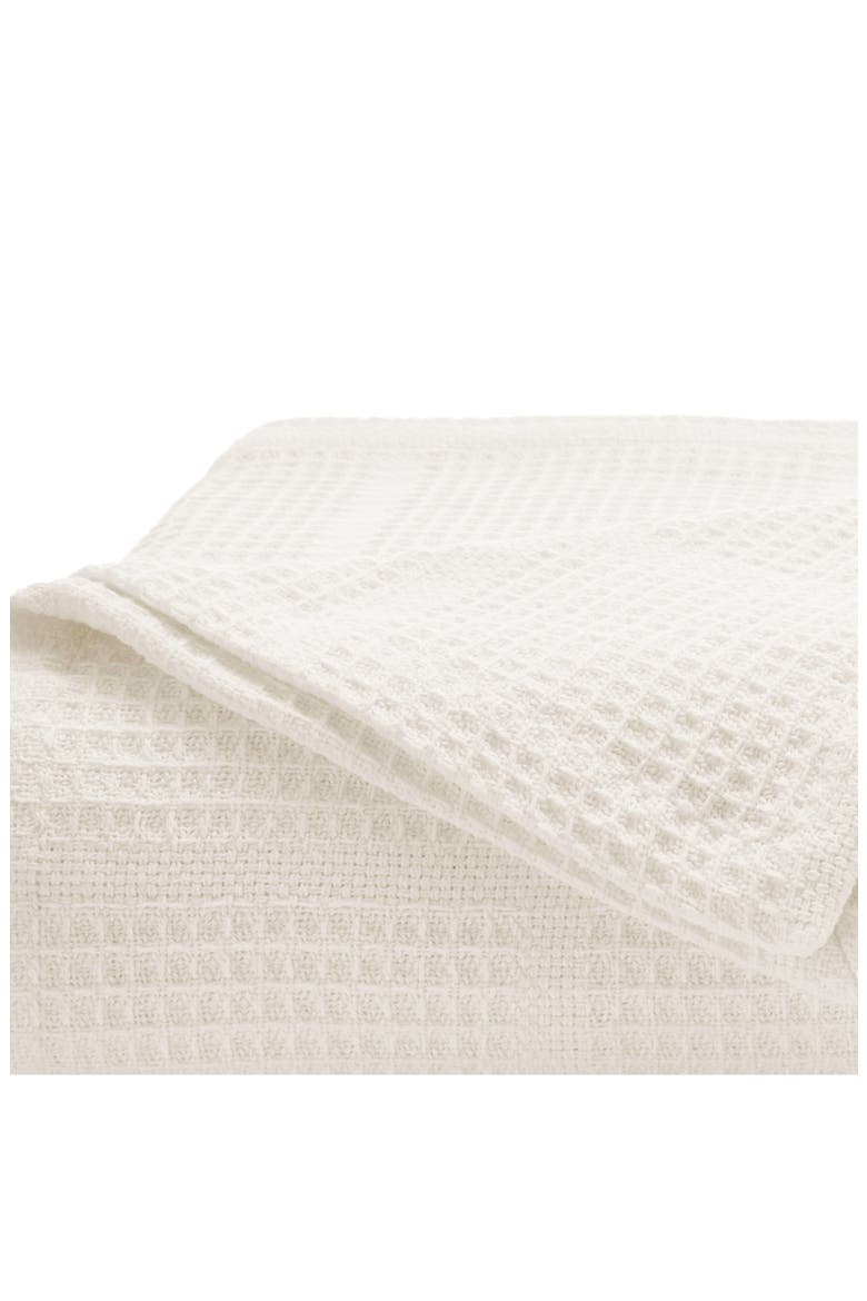 Essentials Waffle Knit Blanket, Alternate, color, WHITE