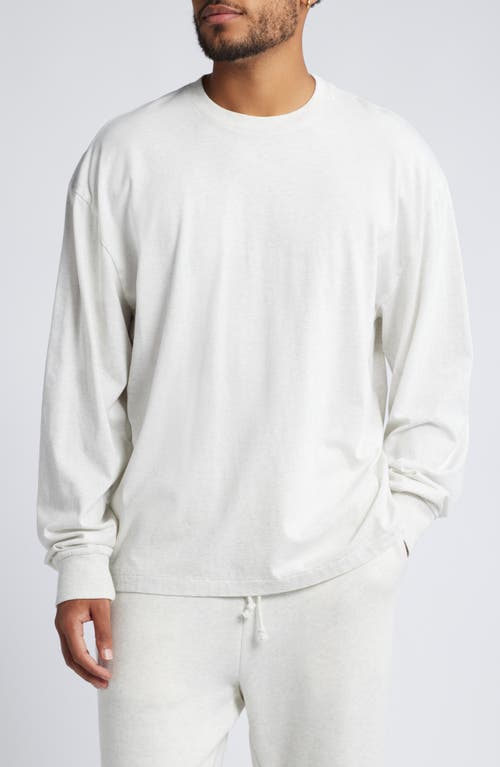 Elwood Core Oversize Long Sleeve T-Shirt in Vintage Snow Heather 