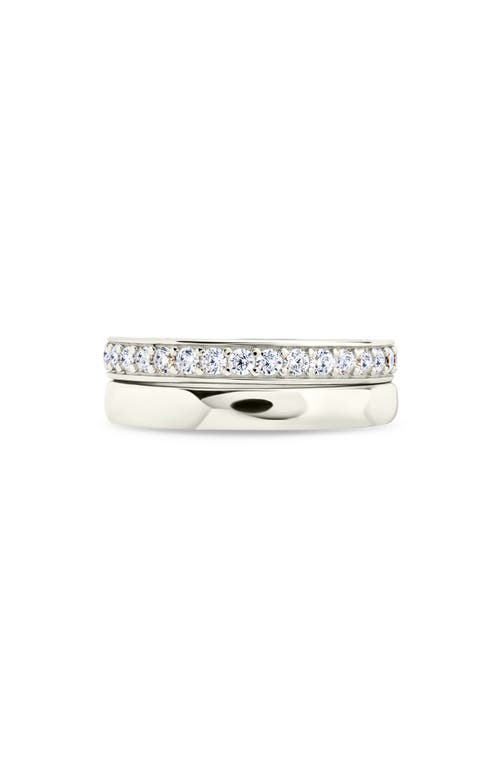 Sterling Forever Jackie Cubic Zirconia Stack Ring In Silver
