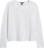 Eileen Fisher Crewneck Organic Linen & Organic Cotton Sweater