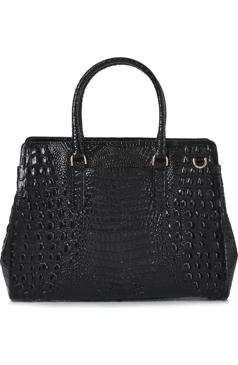 Brahmin Finley Carryall Croc Embossed Leather Satchel, Alternate, color,