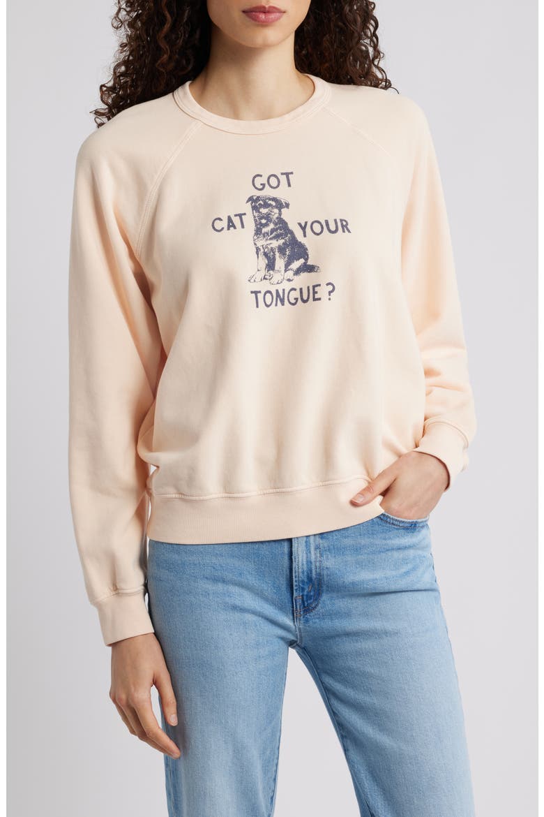 The Biggie Concert Cotton Graphic Sweatshirt, Main, color, CAT GOT YOUR TONGUE