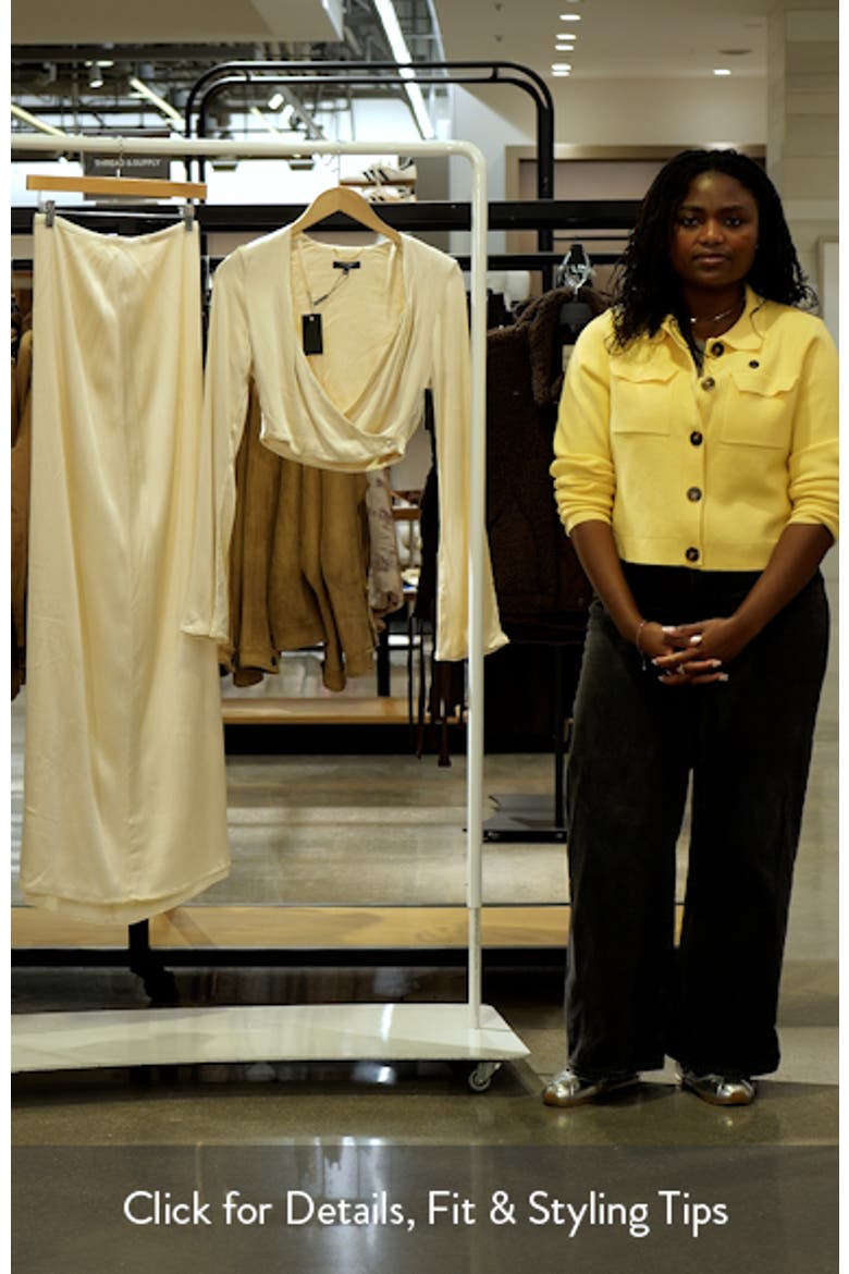 Golden Eve Satin Long Sleeve Top & Maxi Skirt Set video