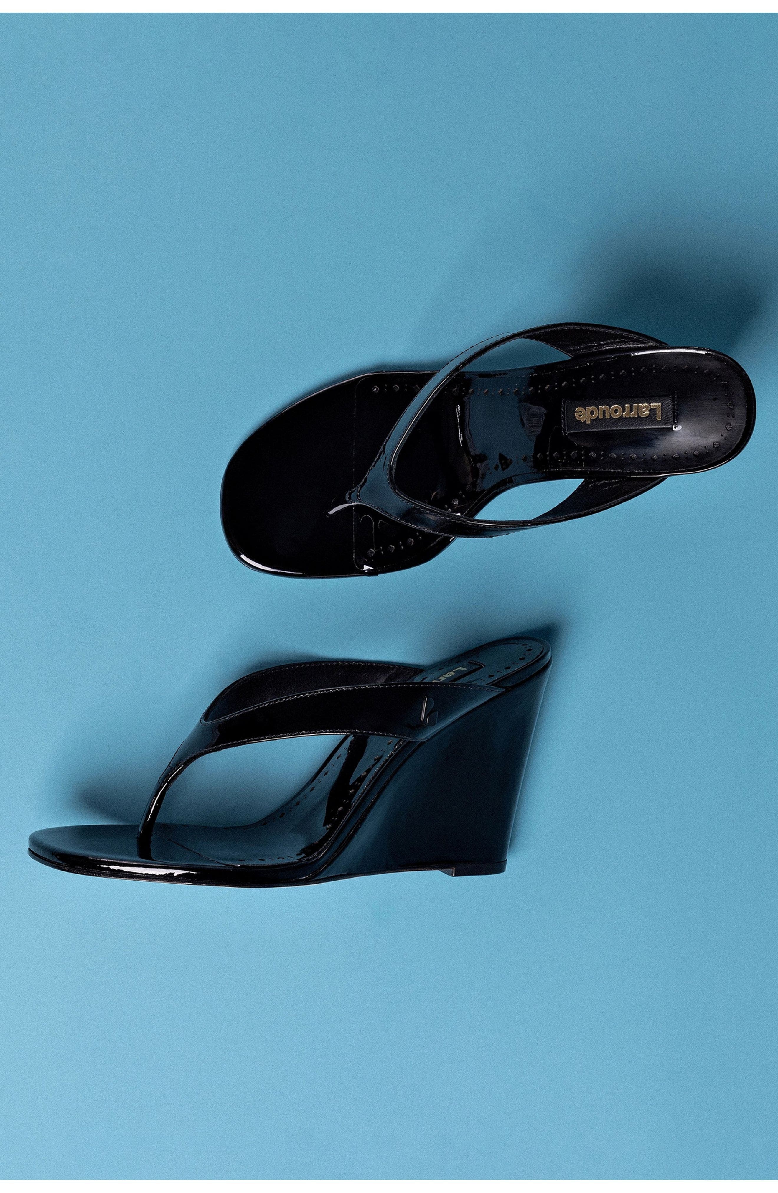 Larroudé Gaia Wedge Sandal, Alternate, color, 