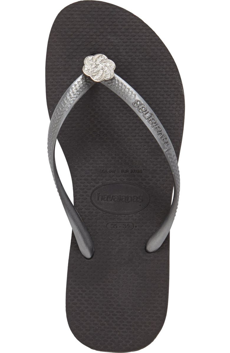 Havaianas Slim Crystal Poem Flip Flop, Alternate, color,