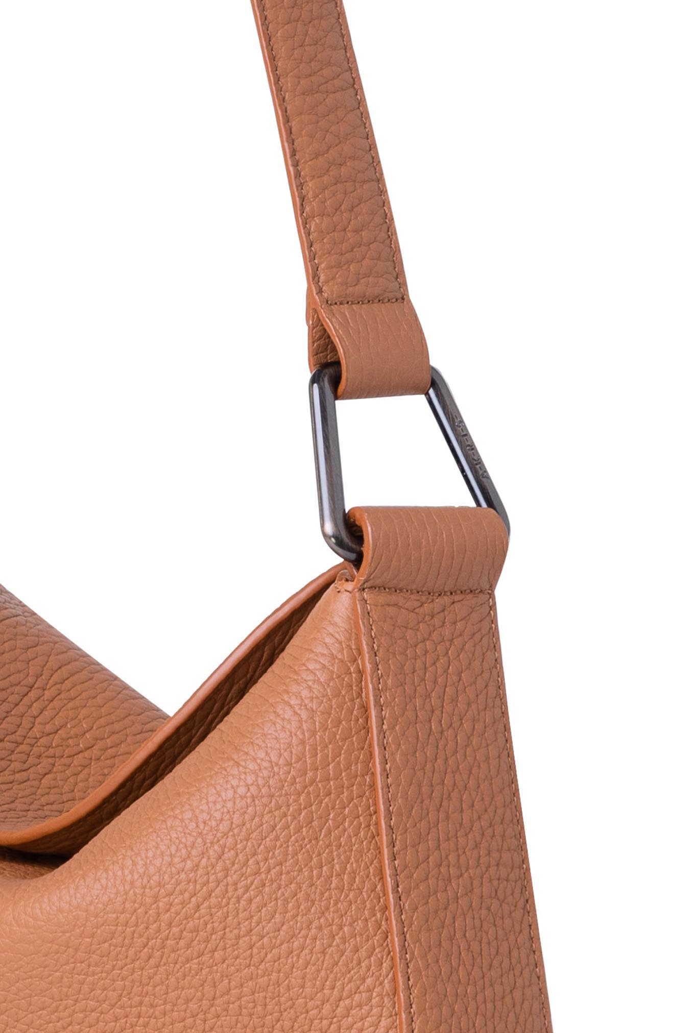 Akris Little Anna Leather Hobo Bag, Alternate, color, 126 Cuoio