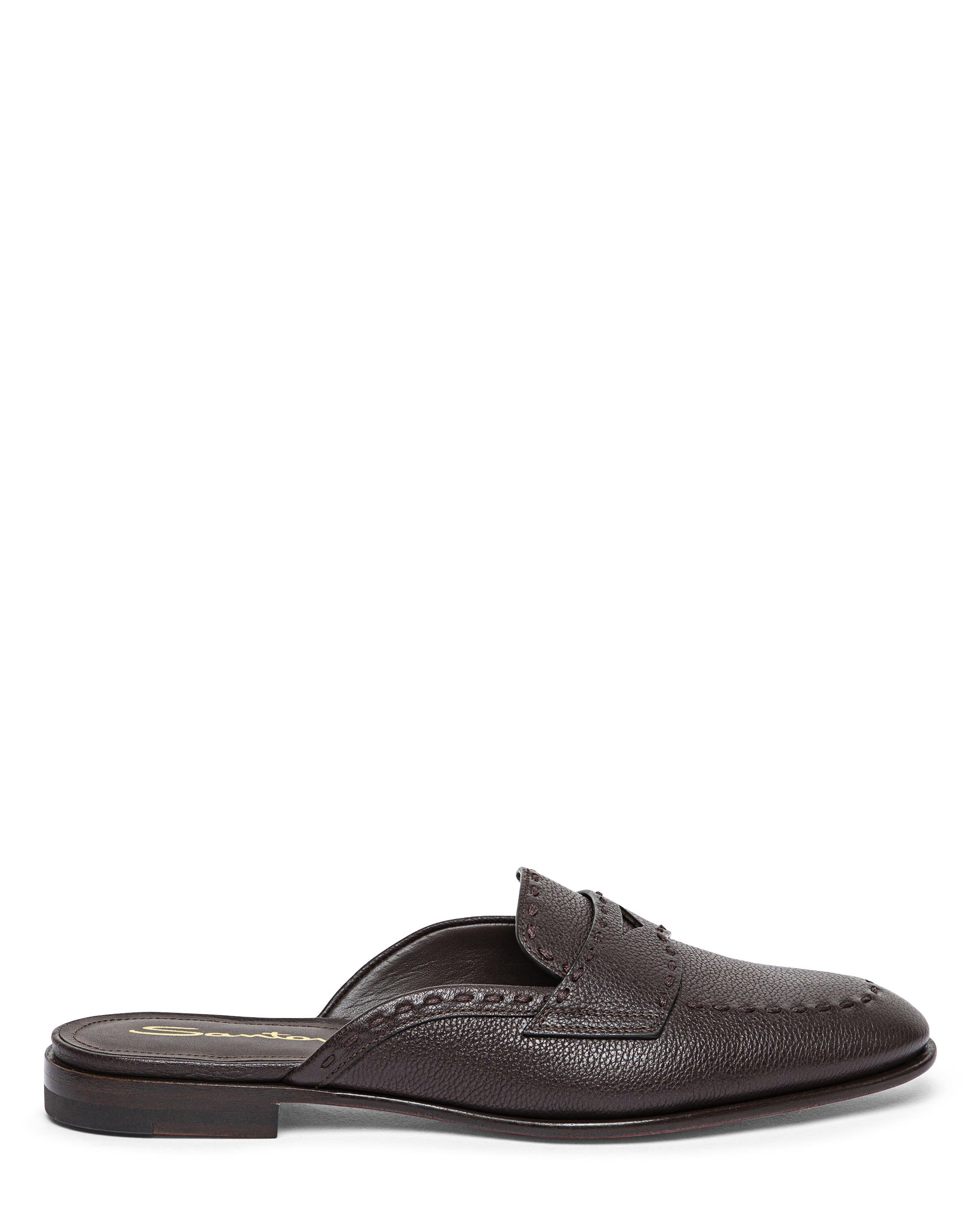 Granato Leather Mule, Main, color, Brown