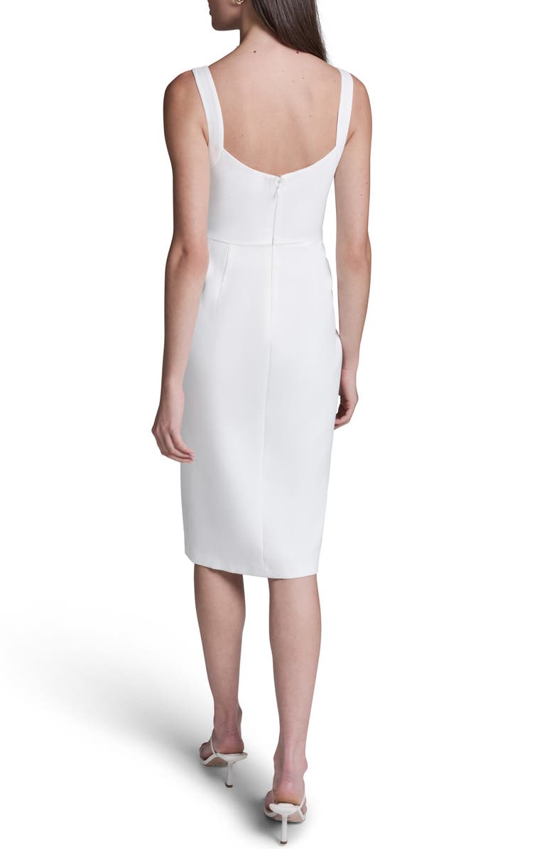 BCBG Creoe Scuba Midi Dress, Alternate, color, Whisper White