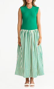 Brave+True Daphne Sleeveless Mixed Media Dress