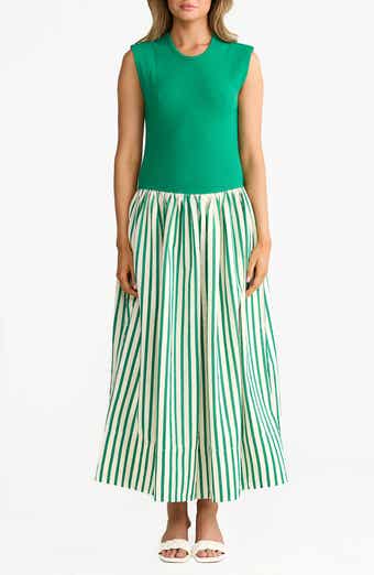 Daphne Sleeveless Mixed Media Dress