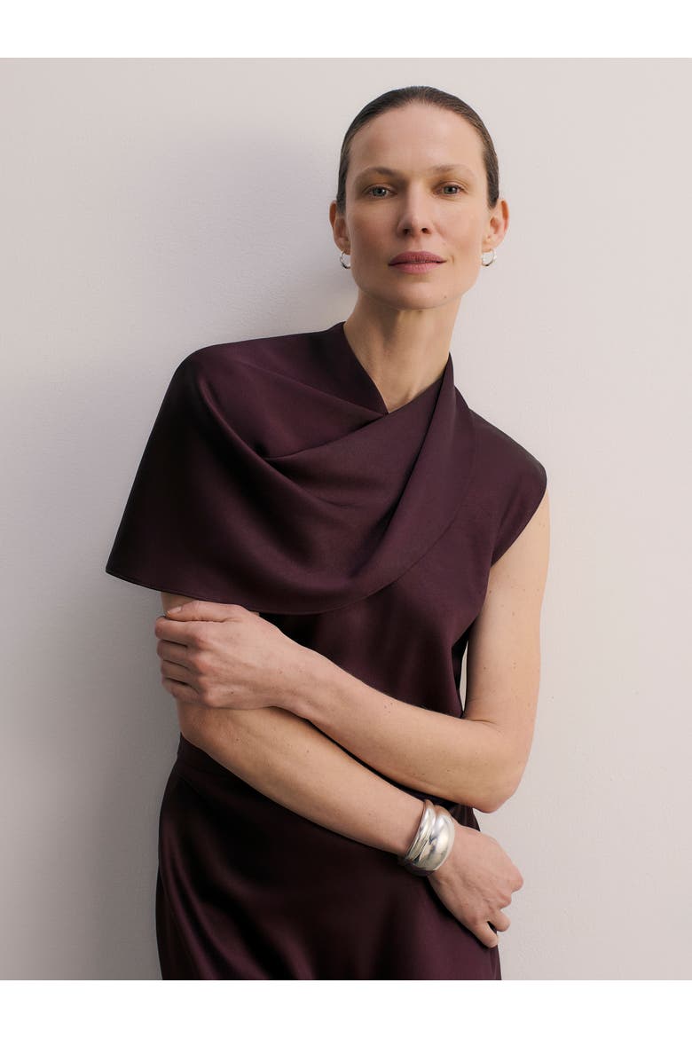 Ocana Asymmetric Sleeve Blouse, Alternate, color, Purple