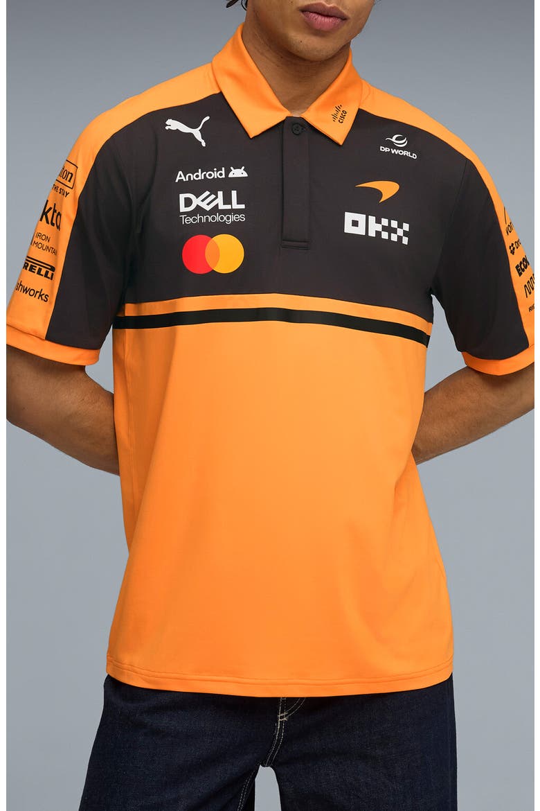 McLaren Graphic Logo Print Replica Regular Fit Polo, Main, color, PAPAYA