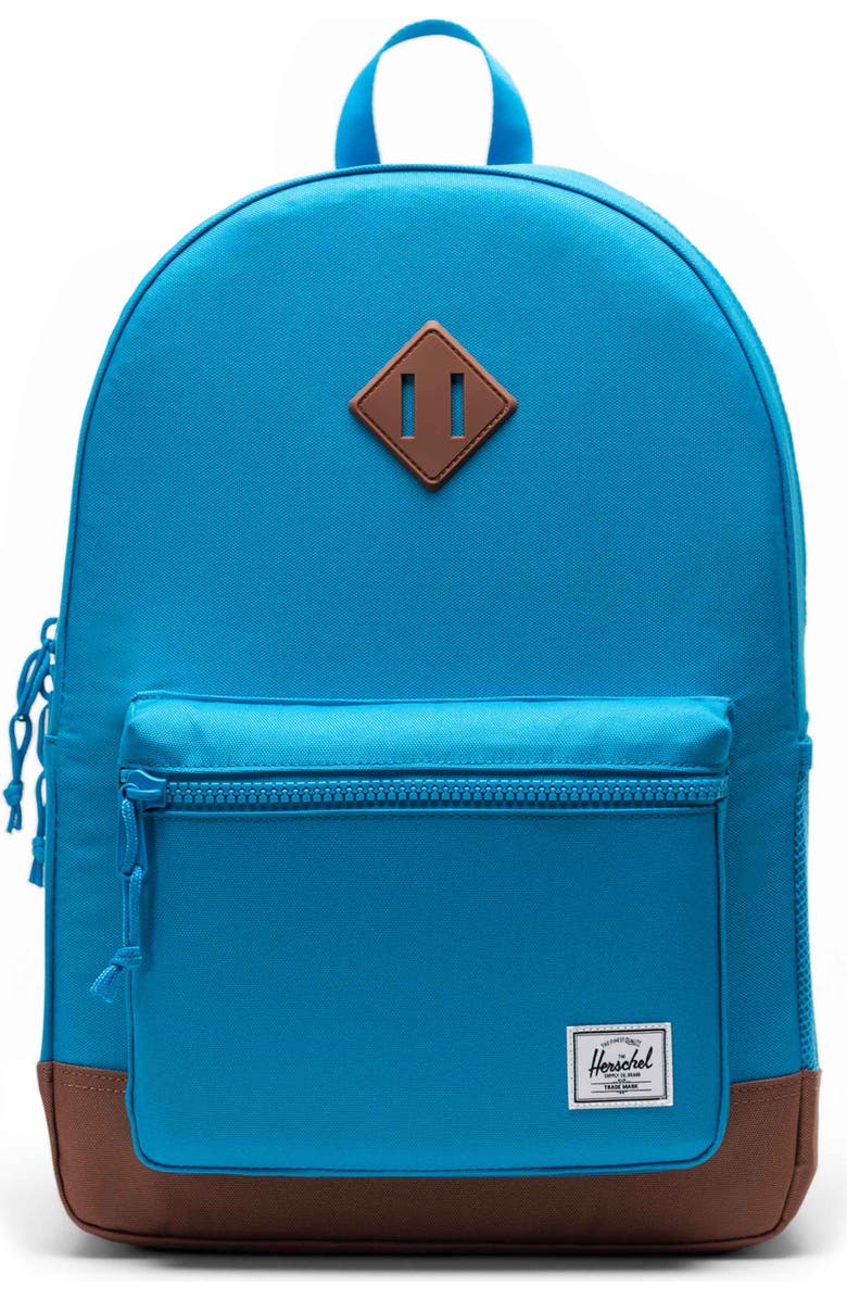 Herschel Supply Co. Kids' Heritage Youth Backpack, Main, color, Hawaiian Surf/ Saddle Brown