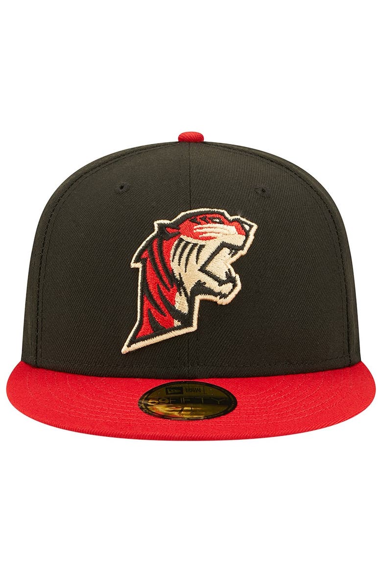 Men's New Era Black Fresno Grizzlies Tigers Theme Night 59FIFTY Fitted Hat, Alternate, color, Black
