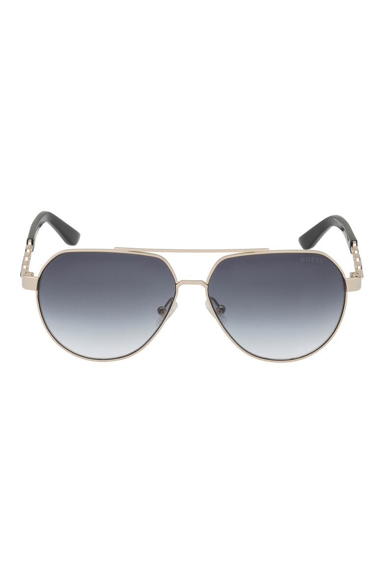 59mm Navigator Sunglasses, Main, color, GOLD / GRADIENT SMOKE
