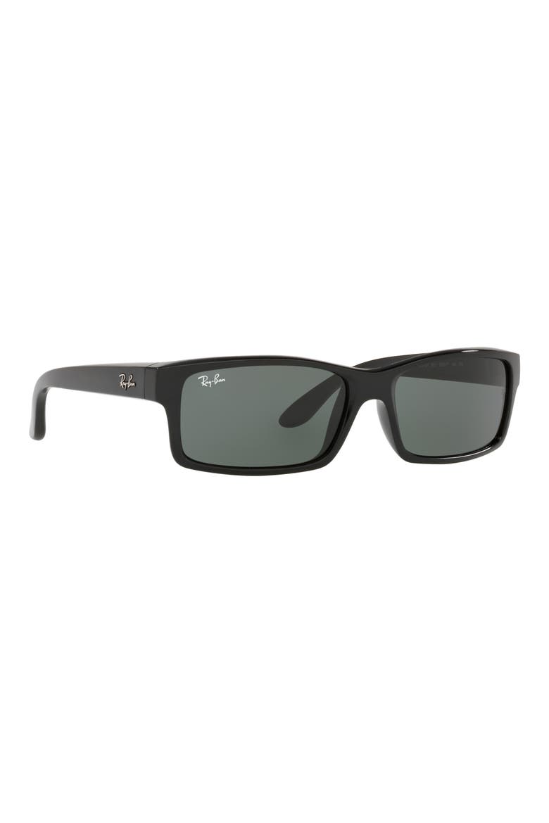 59mm Square Sunglasses, Alternate, color, BLACK