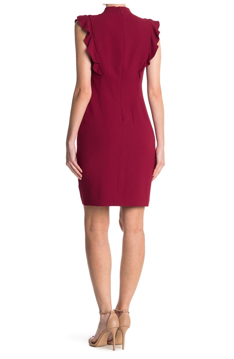 Elie Tahari Gretta V-Neck Ruffle Dress, Alternate, color, 
