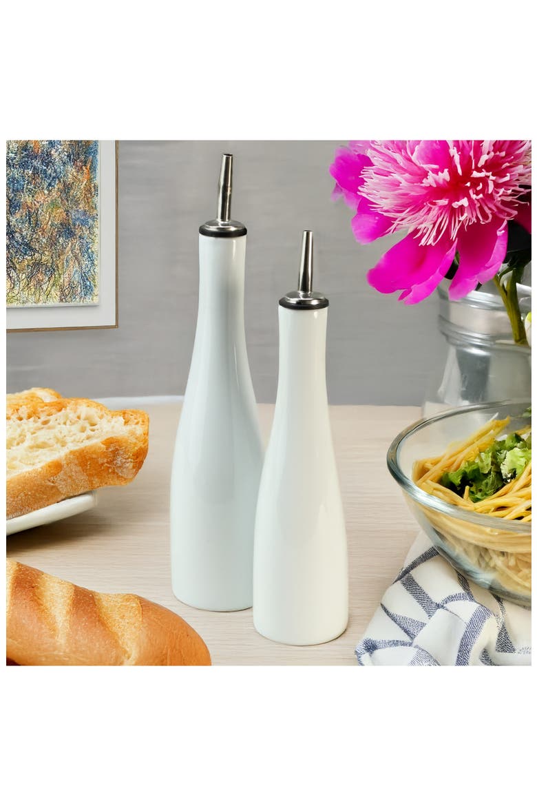 Oil & Vinegar Bottle Set, Alternate, color, WHITE