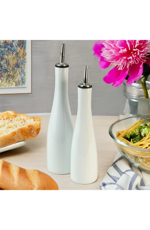 Bia Cordon Bleu Oil & Vinegar Bottle Set In White