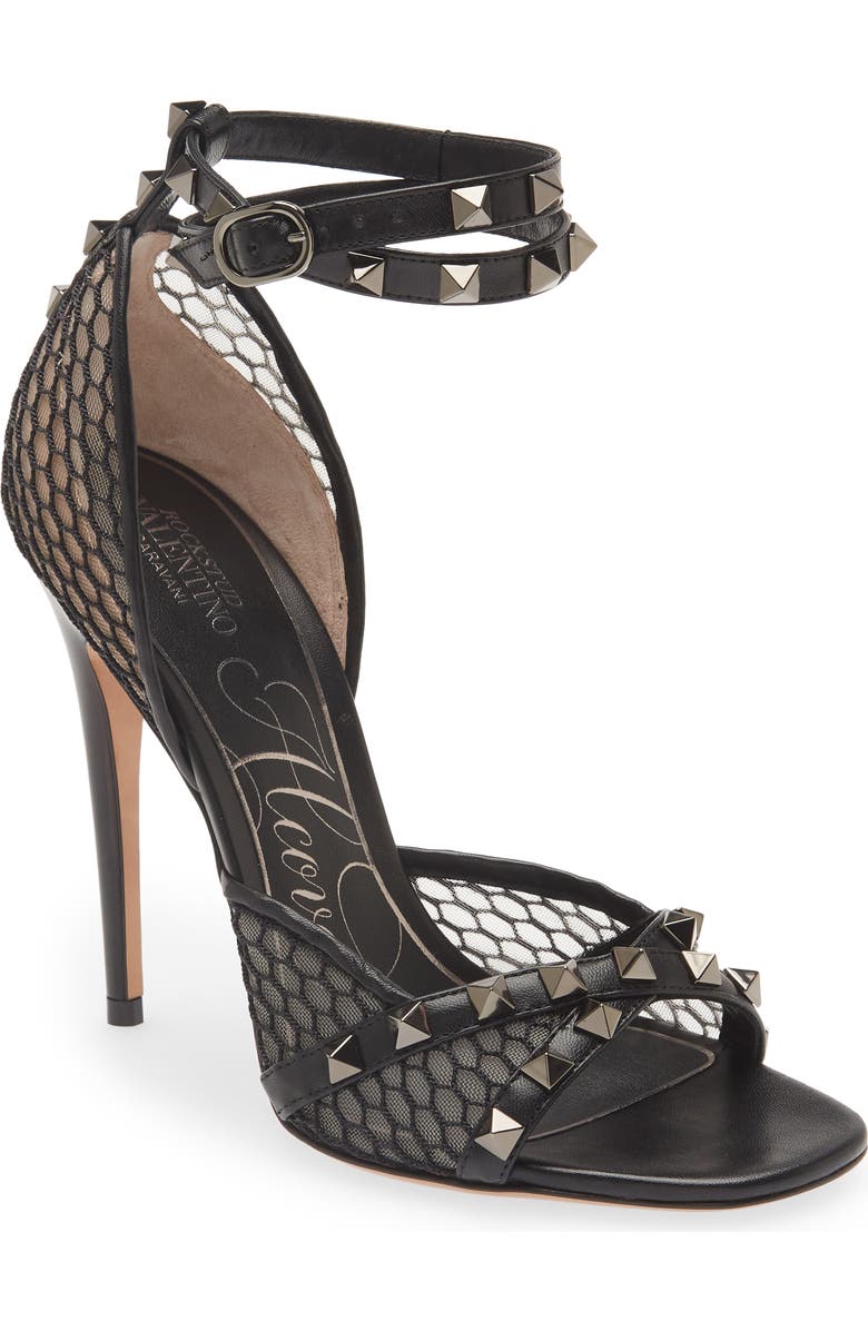 Valentino Garavani Alcove Fishnet Sandal, Main, color,