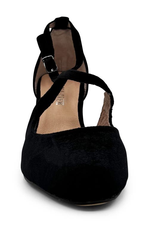 Chelsea Crew Oren Crossover Pump In Black Velvet