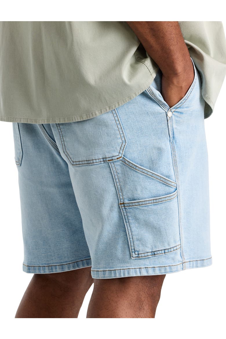 Big & Tall Relaxed-Fit Carpenter Denim Shorts, Alternate, color, WOODSMOKE