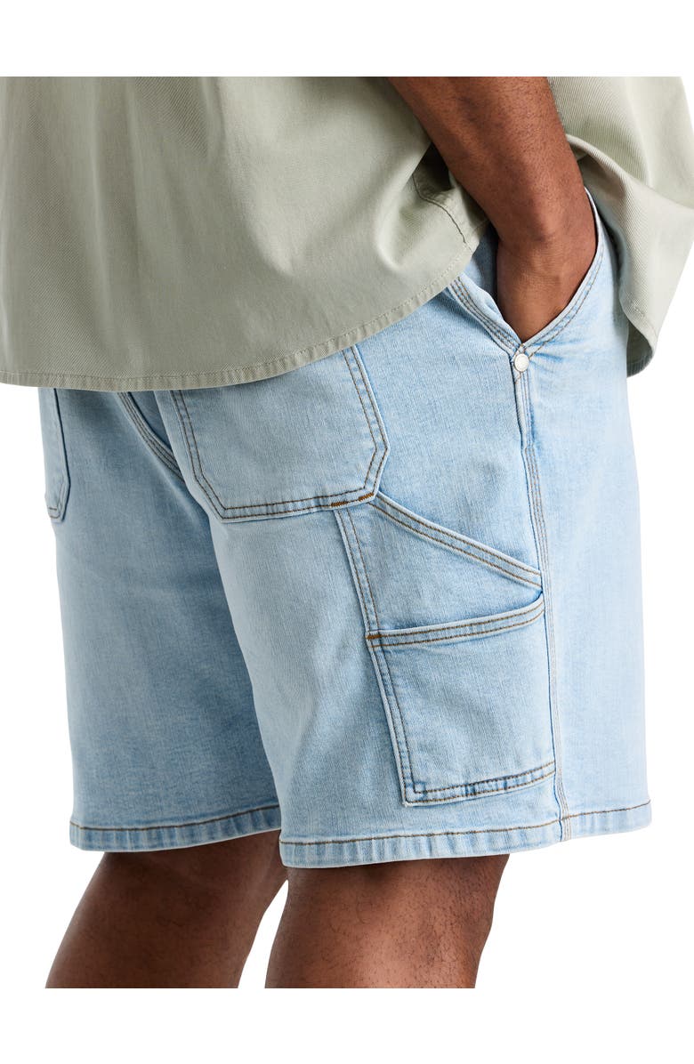 True Nation by DXL Big & Tall Relaxed-Fit Carpenter Denim Shorts, Alternate, color, Woodsmoke