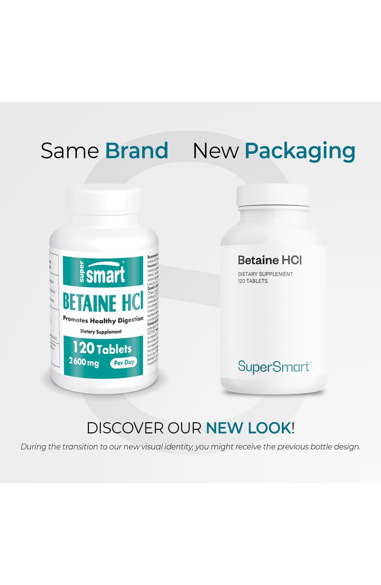 SuperSmart Betaine HCI 2600mg per Day, Alternate, color, NO COLOR