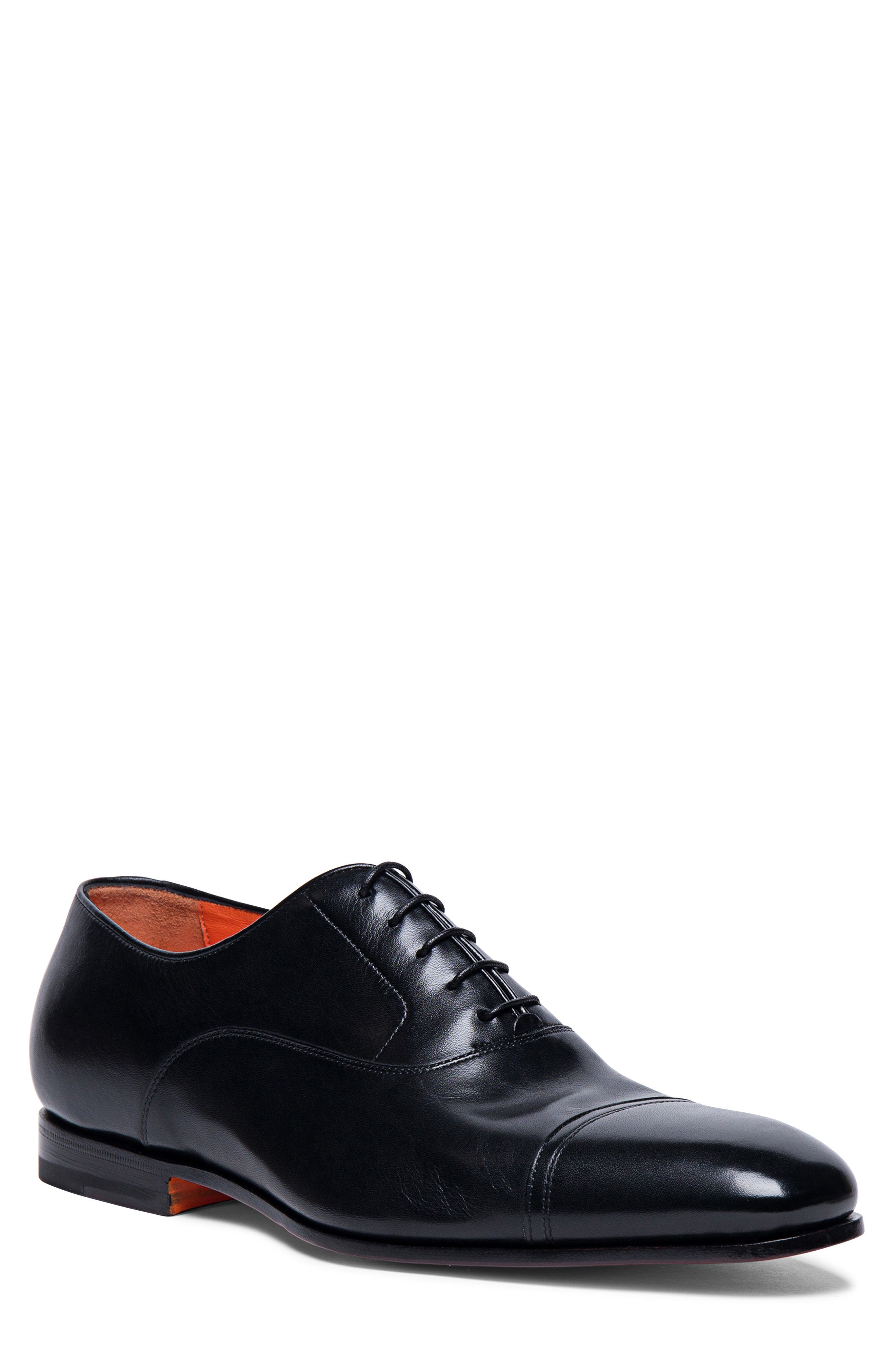 Santoni Dole Cap Toe Oxford, Main, color, 