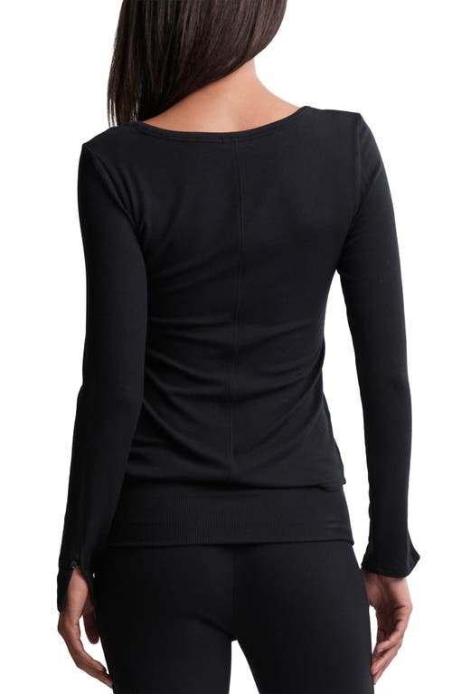 Barefoot Dreams Ultra Lite® Rib Long Sleeve T-shirt In Black