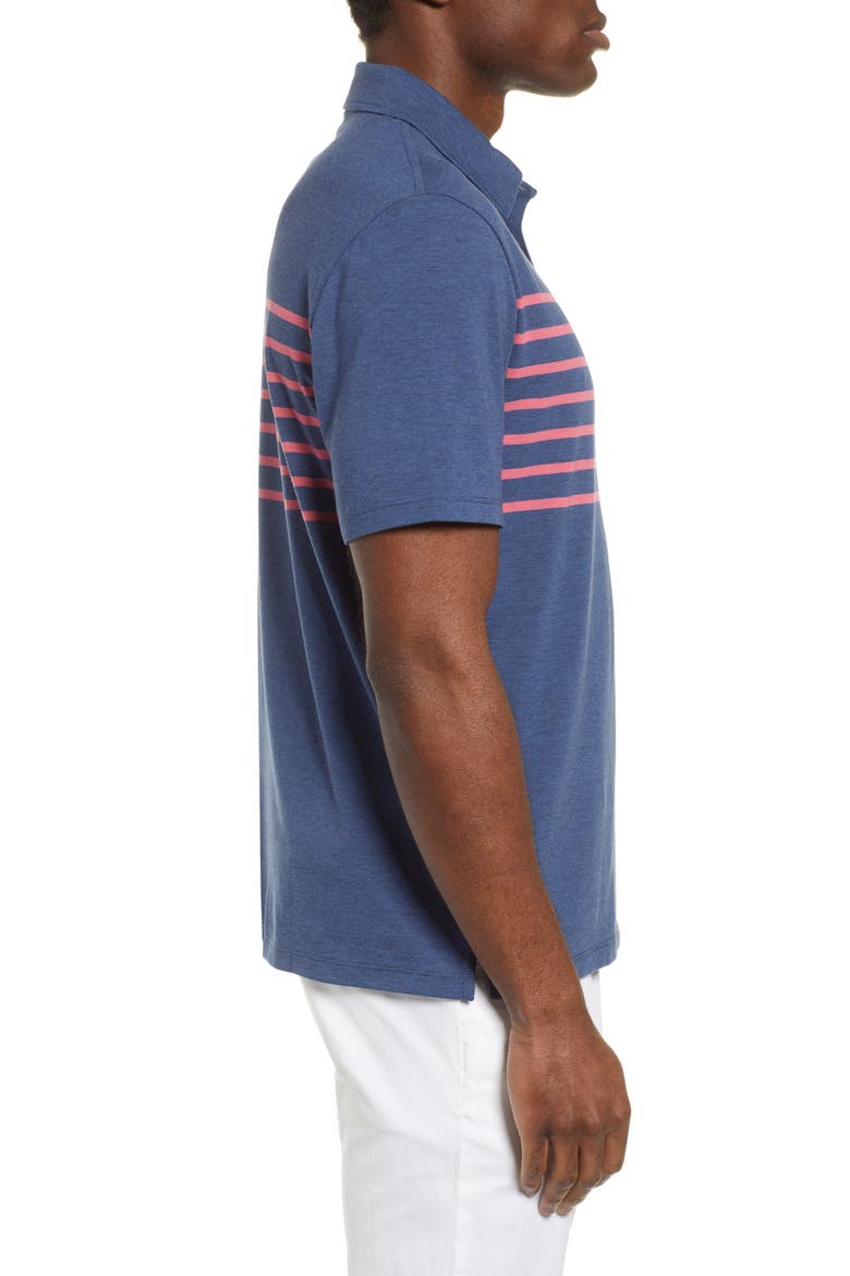 Edgartown Placed Stripe Polo, Alternate, color, MOONSHINE