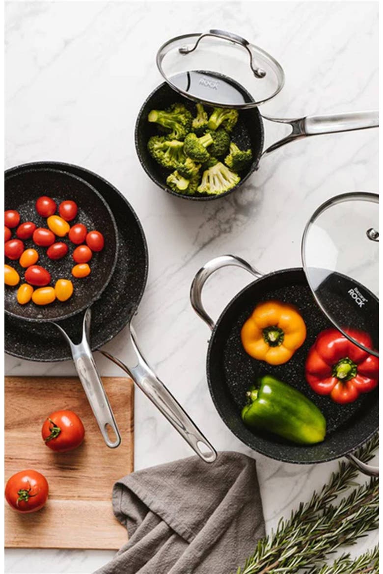 IRONROC™ 6-Piece Cookware Set, Main, color, BLACK