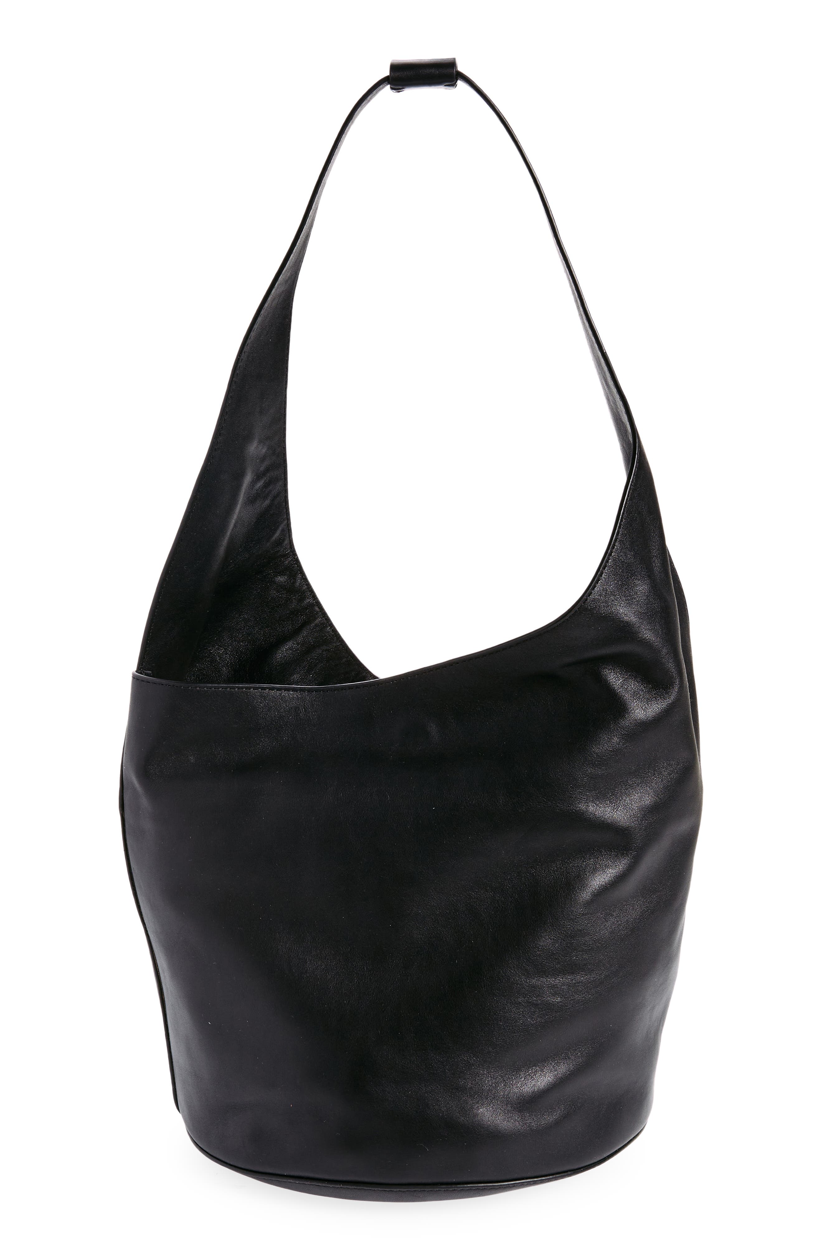 Reformation Medium Silvana Leather Bucket Bag, Main, color, 