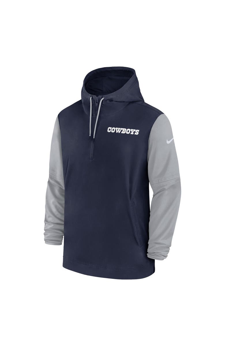 Nike Men's Nike Navy Dallas Cowboys 2024 Sideline Pre-Game Half-Zip Jacket, Alternate, color, Navy