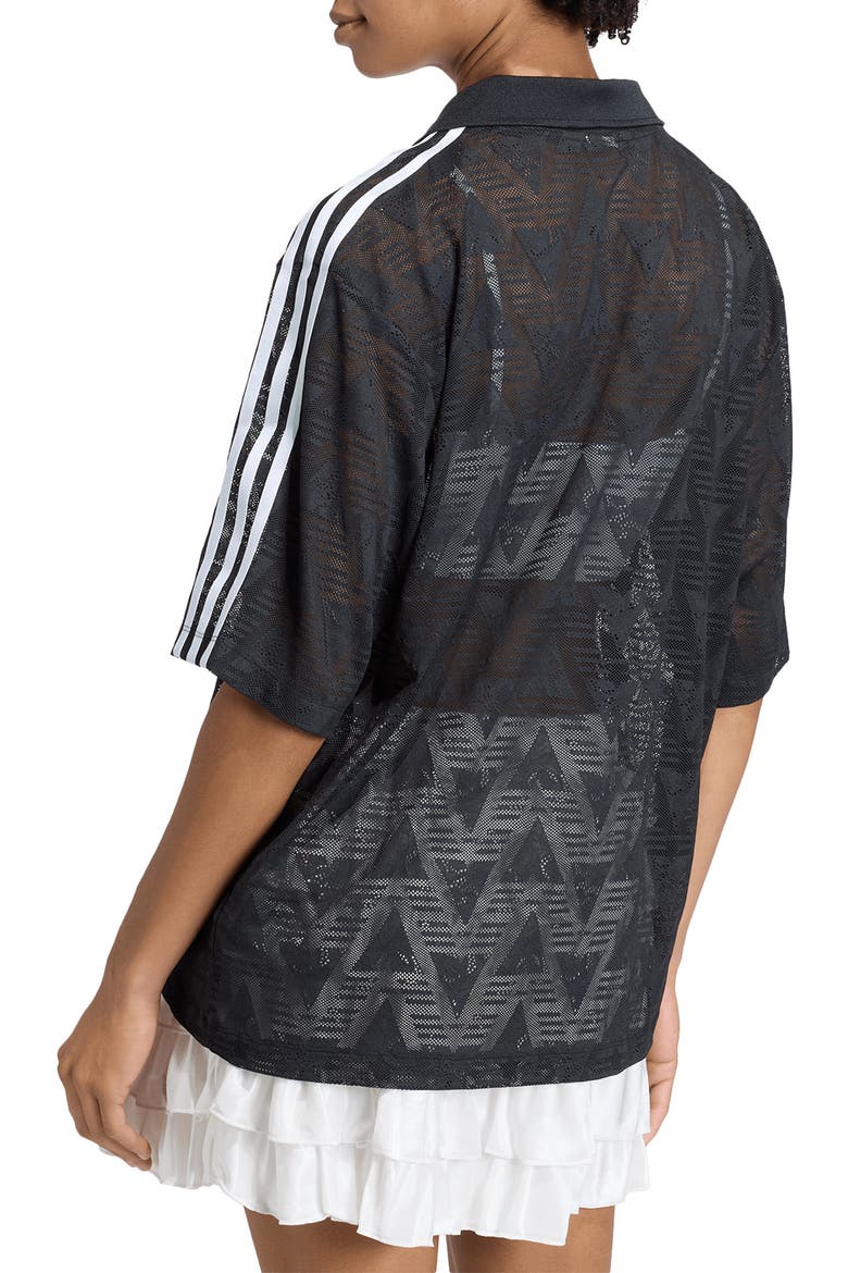 Oversize Lace Football Jersey, Alternate, color, BLACK/ /