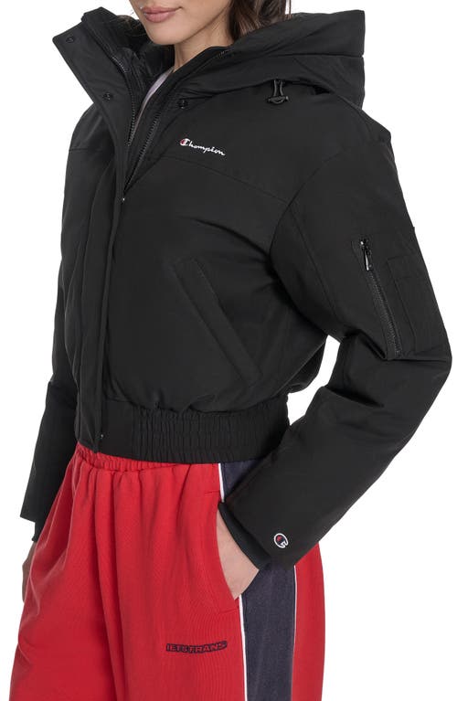 Champion Crop Ski Bomber Jacket In Black