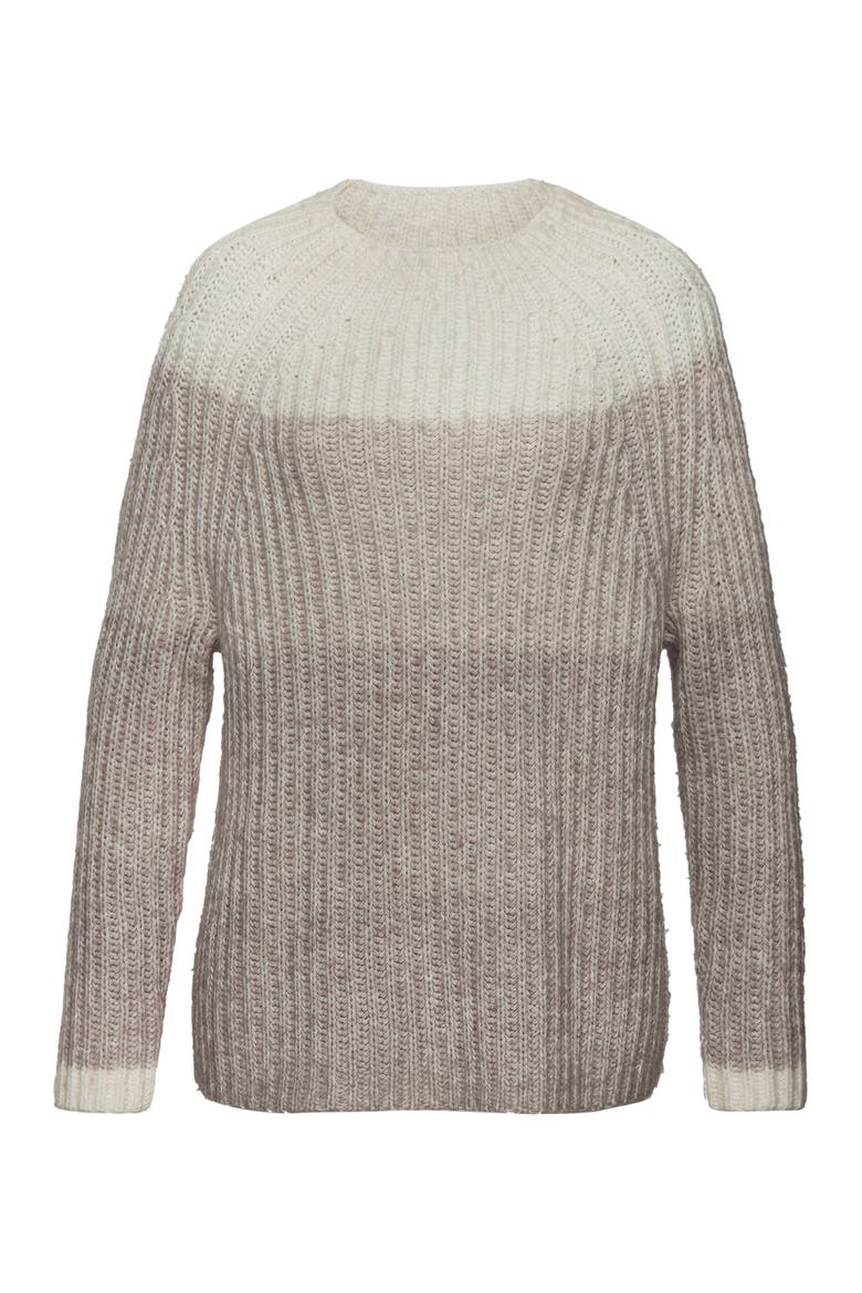 Mock Neck Color Block Sweater, Alternate, color, Beige And Taupe