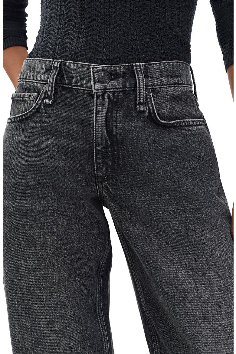 Saige Low Rise Relaxed Straight Jeans, Alternate, color, CHARCOAL