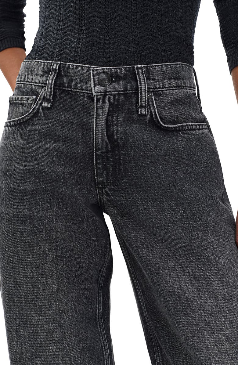 rag & bone Saige Low Rise Relaxed Straight Jeans, Alternate, color, Charcoal