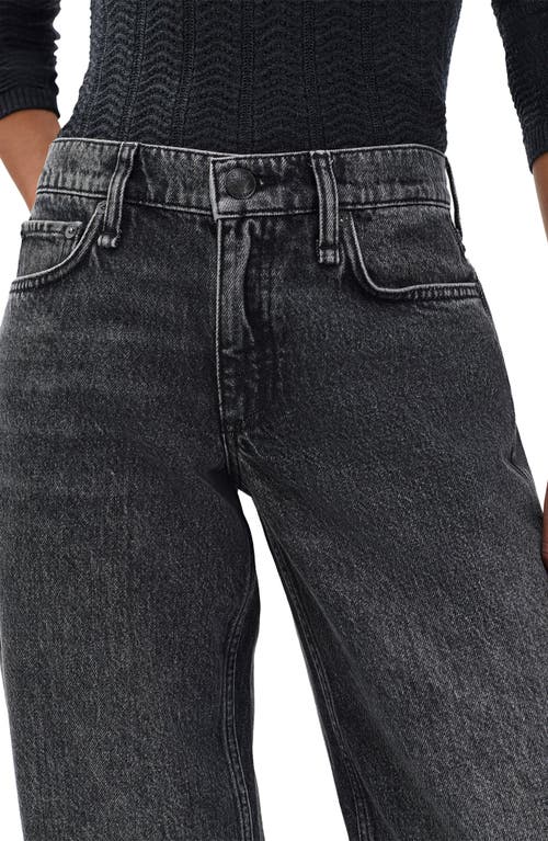 Rag & Bone Saige Low Rise Wide Leg Jeans In Gray