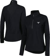 LEVELWEAR Women's Levelwear Black TOUR Championship Midlayer Raglan Half-Zip Top