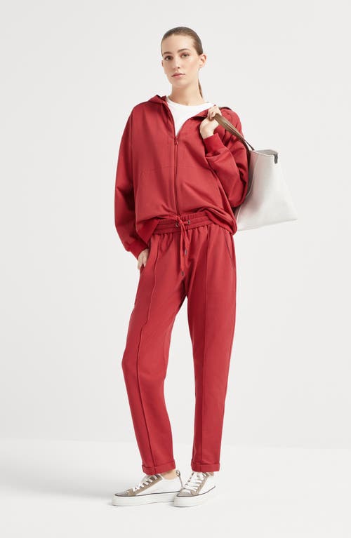 Brunello Cucinelli Track Trousers In Red