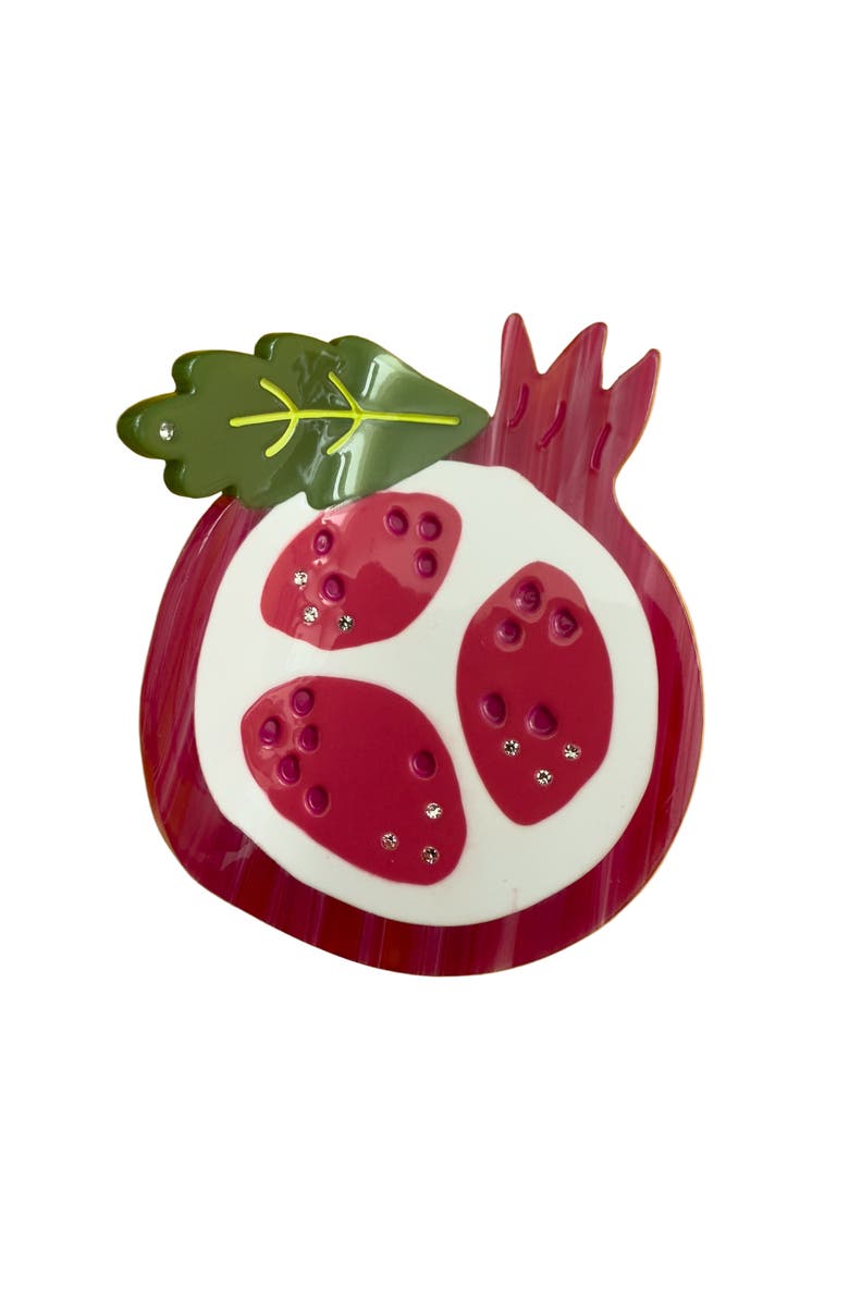 Centinelle Pomegranate Hair Claw, Main, color, Red