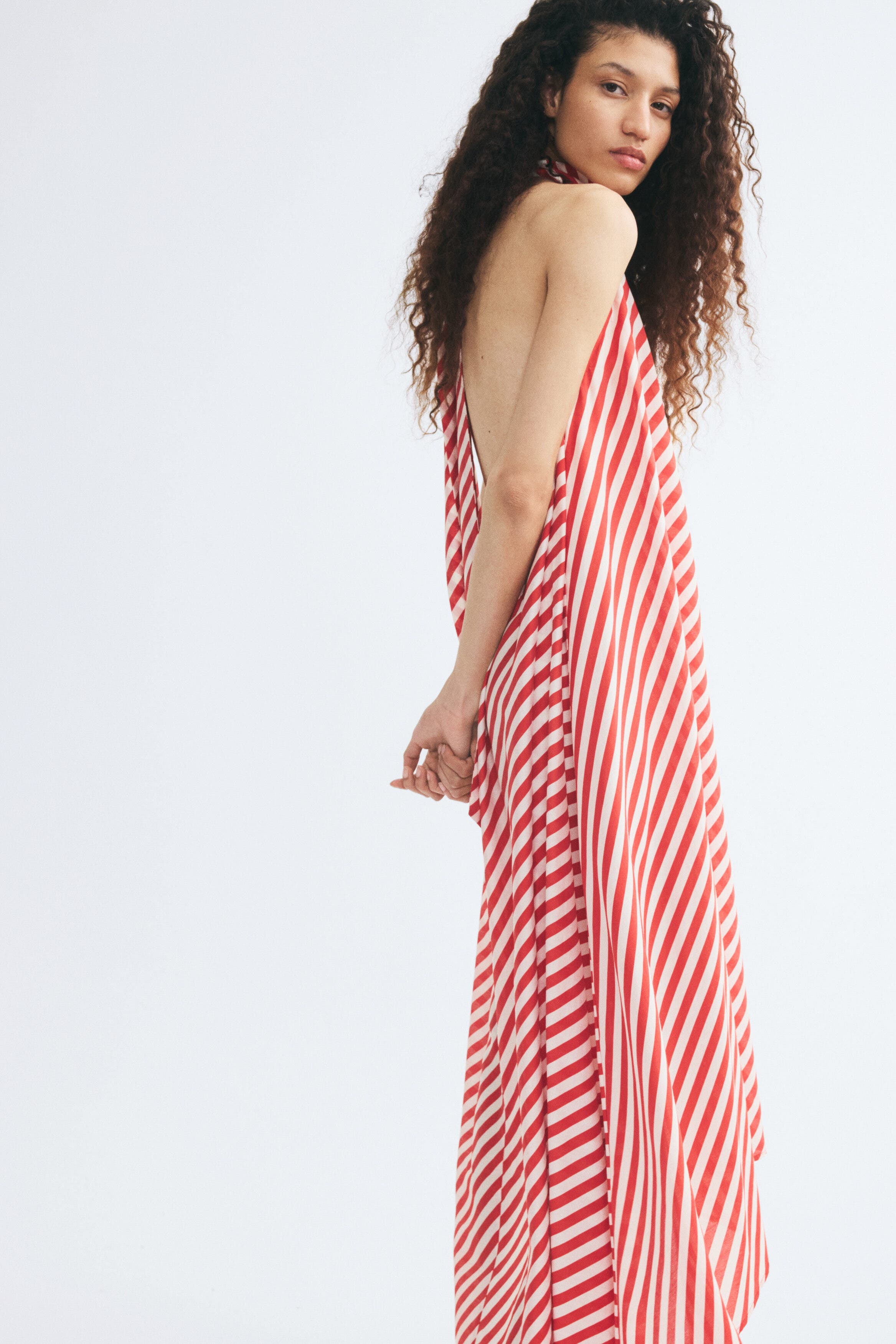 H&M Tie-detail A-line Dress (Women) | Nordstrom